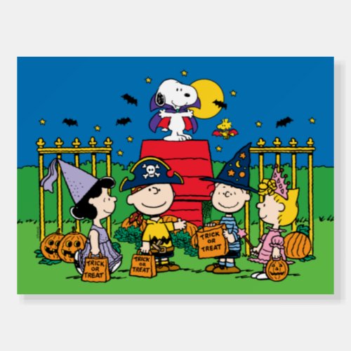 Charlie Brown and Gang Halloween Party Foam Board