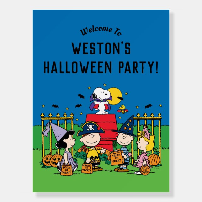 Charlie Brown and Gang Halloween Party Foam Board (Front)