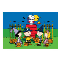 Charlie Brown and Gang Halloween Party Poster