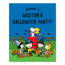 Charlie Brown and Gang Halloween Party Poster