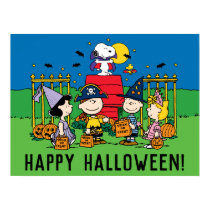 Charlie Brown and Gang Halloween Party Poster