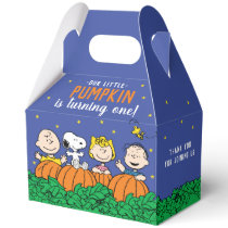 Charlie Brown and Gang Pumpkin 1st Birthday Favor Boxes
