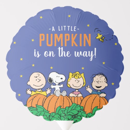 Charlie Brown and Gang Pumpkin Baby Shower Balloon