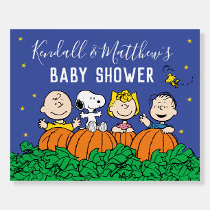 Charlie Brown and Gang Pumpkin Baby Shower Foam Board