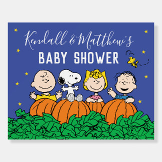 Charlie Brown and Gang Pumpkin Baby Shower Foam Board