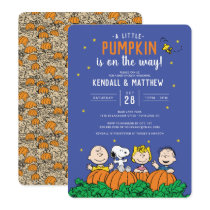 Charlie Brown and Gang Pumpkin Baby Shower Invitation
