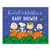 Charlie Brown and Gang Pumpkin Baby Shower Poster