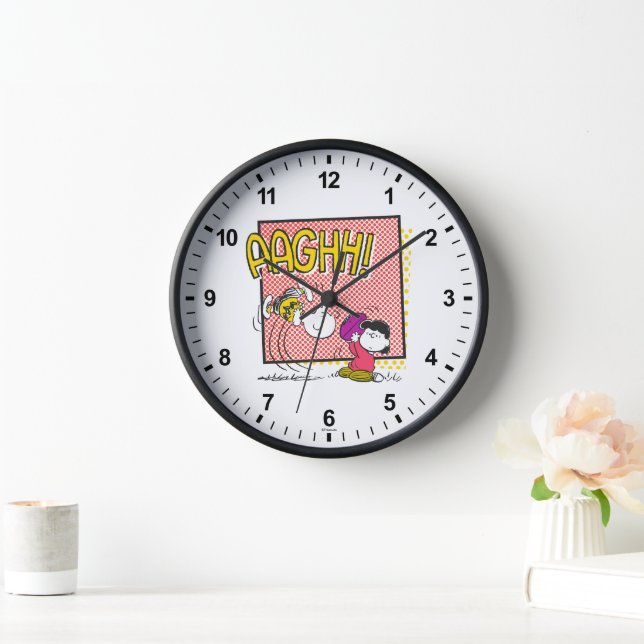 Charlie Brown and Lucy Football Comic Graphic Clock (Home)