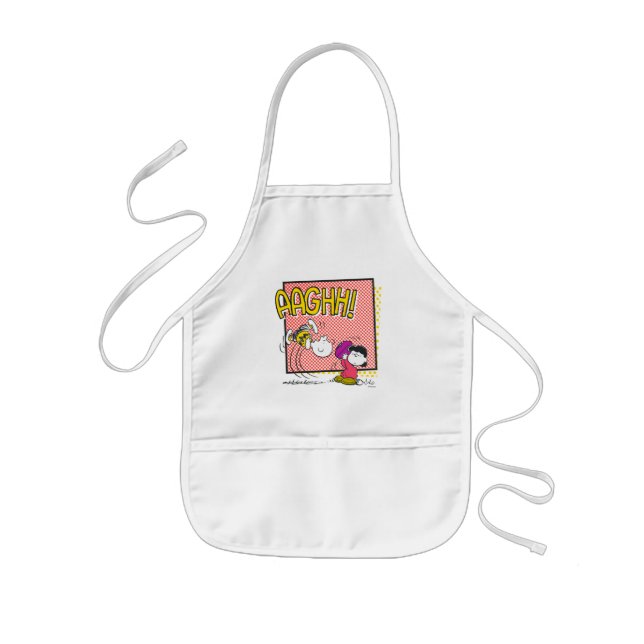 Charlie Brown and Lucy Football Comic Graphic Kids' Apron (Front)