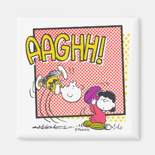 Charlie Brown and Lucy Football Comic Graphic Magnet