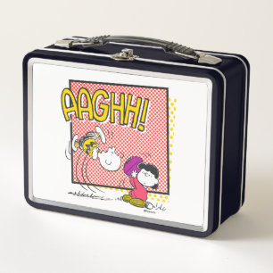 Charlie Brown and Lucy Football Comic Graphic Metal Lunch Box