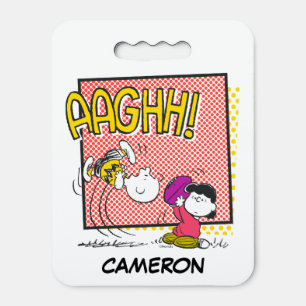 Charlie Brown and Lucy Football Comic Graphic Seat Cushion