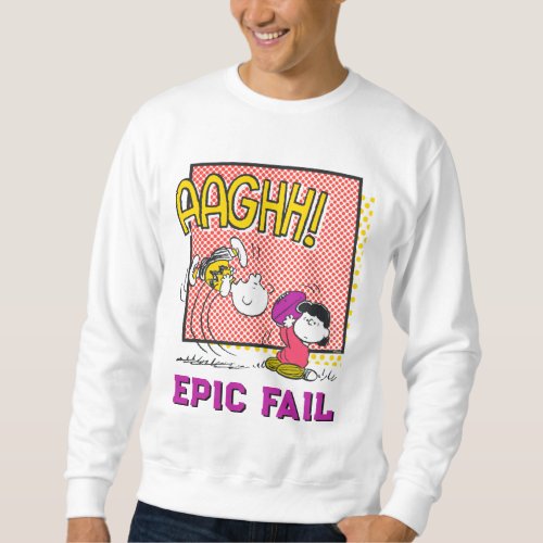 Charlie Brown and Lucy Football Comic Graphic Sweatshirt