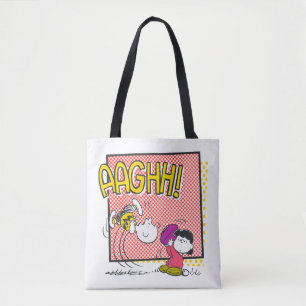 Charlie Brown and Lucy Football Comic Graphic Tote Bag