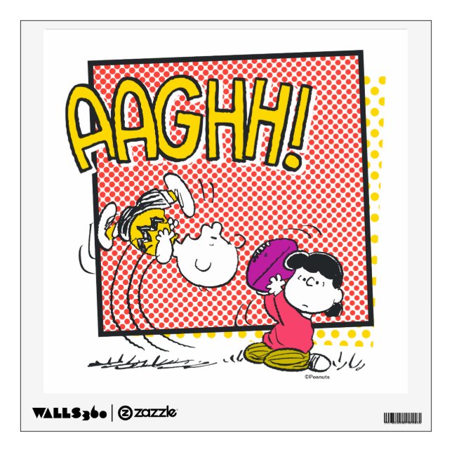 Charlie Brown and Lucy Football Comic Graphic Wall Decal (Front)