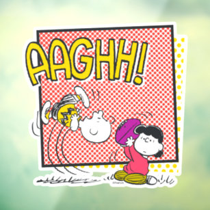 Charlie Brown and Lucy Football Comic Graphic Window Cling