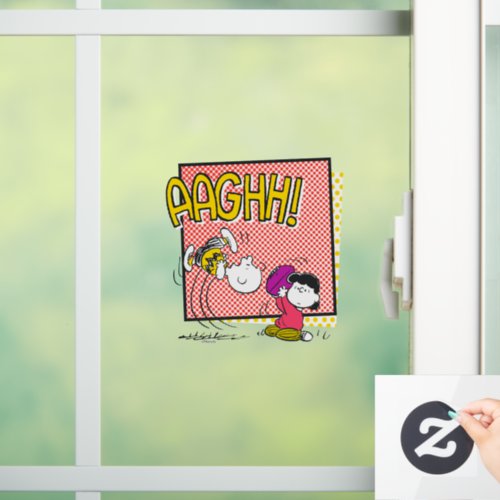 Charlie Brown and Lucy Football Comic Graphic Window Cling