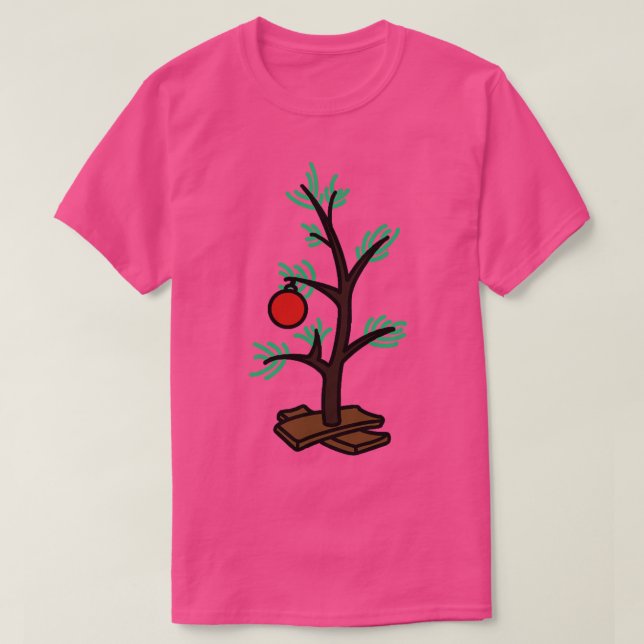 Charlie Brown Christmas Tree  T-Shirt (Design Front)