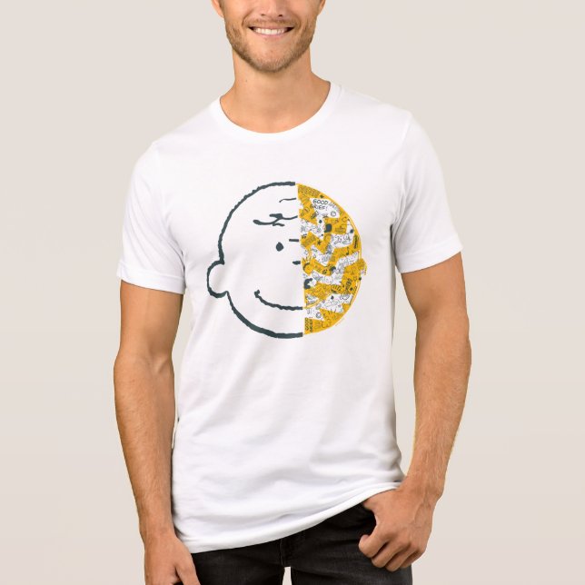 Charlie Brown Face Pattern Tri-Blend Shirt (Front)