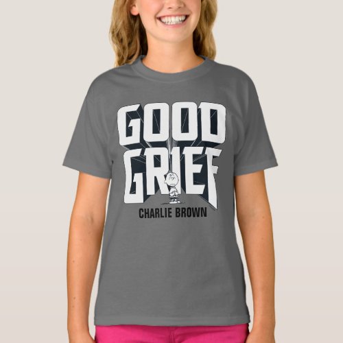 Charlie Brown Good Grief Rock Band Tee Graphic