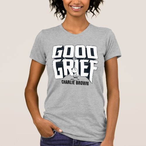 Charlie Brown Good Grief Rock Band Tee Graphic