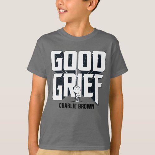 Charlie Brown Good Grief Rock Band Tee Graphic