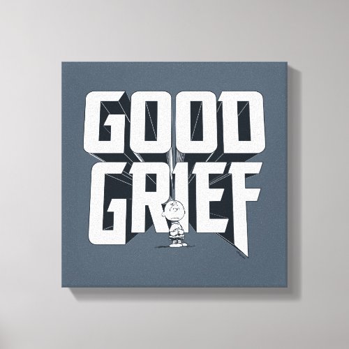 Charlie Brown Good Grief Rock Band Tee Graphic Canvas Print