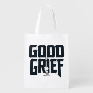 Charlie Brown "Good Grief" Rock Band Tee Graphic Grocery Bag