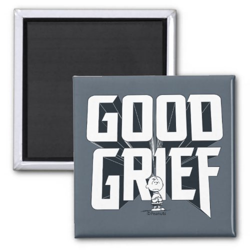 Charlie Brown Good Grief Rock Band Tee Graphic Magnet