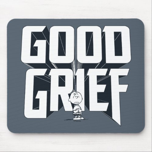 Charlie Brown Good Grief Rock Band Tee Graphic Mouse Pad