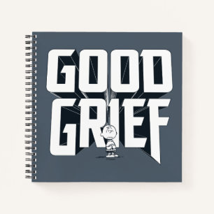 Charlie Brown "Good Grief" Rock Band Tee Graphic Notebook