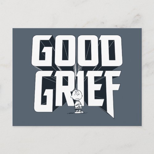 Charlie Brown Good Grief Rock Band Tee Graphic Postcard