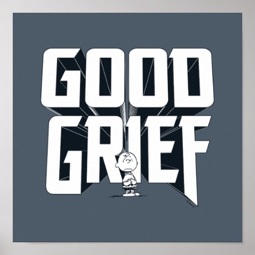 Charlie Brown Good Grief Rock Band Tee Graphic Poster