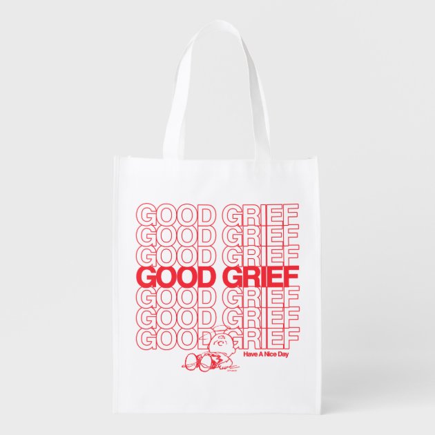 Charlie Brown - Good Grief Thank You Bag Graphic | Zazzle