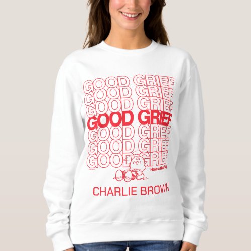Charlie Brown _ Good Grief Thank You Bag Graphic Sweatshirt