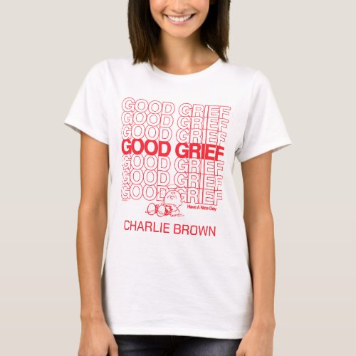 Charlie Brown _ Good Grief Thank You Bag Graphic T_Shirt