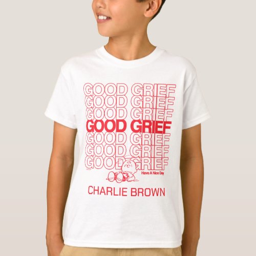 Charlie Brown _ Good Grief Thank You Bag Graphic T_Shirt