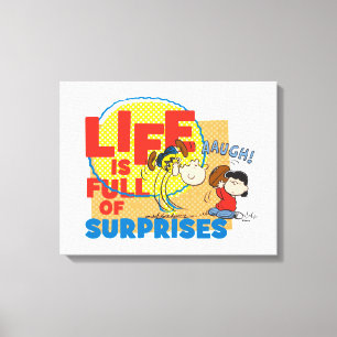 Charlie Brown & Lucy - Life is Full of Surprises Canvas Print
