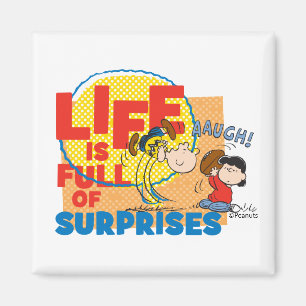 Charlie Brown & Lucy - Life is Full of Surprises Magnet