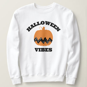 Charlie Brown Orange Pumpkin Halloween Vibes Sweatshirt