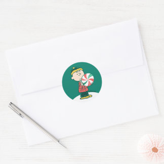 Charlie Brown Peppermint Candy Classic Round Sticker