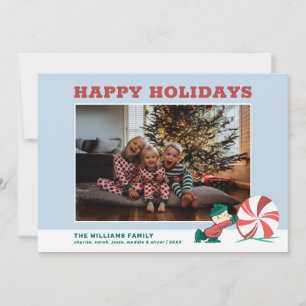Charlie Brown Rolling Into the Holiday Season Card