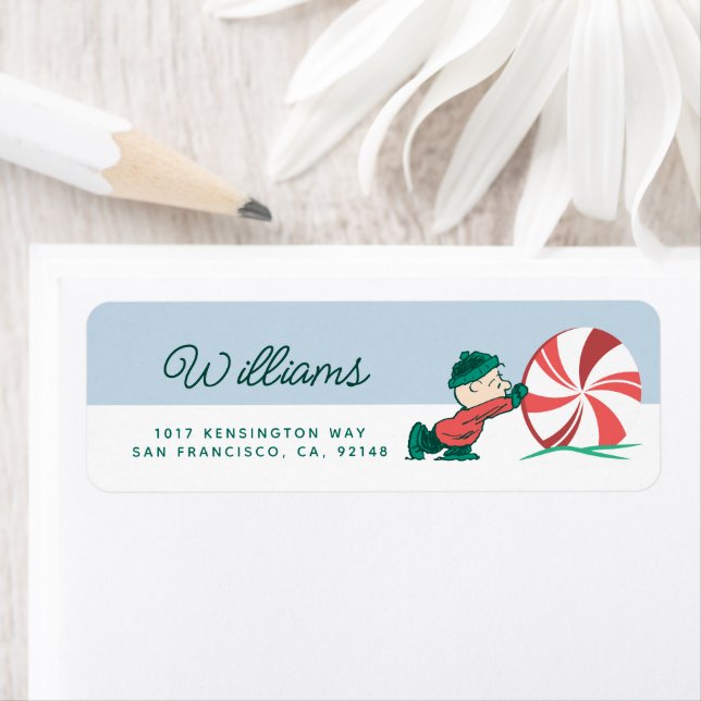 Charlie Brown | Rolling Into the Holiday Season Label (Insitu)