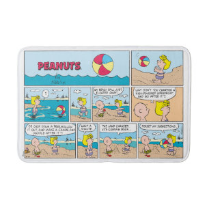 Charlie Brown & Sally At The Beach Bath Mat