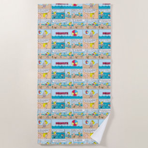 Charlie Brown & Sally At The Beach Beach Towel