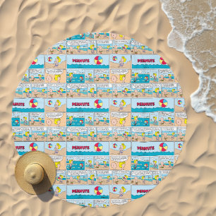 Charlie Brown & Sally At The Beach Beach Towel