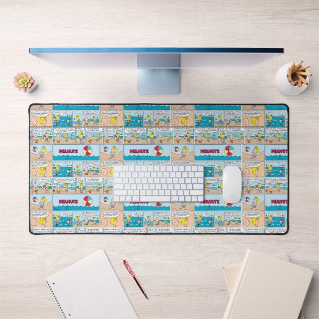 Charlie Brown & Sally At The Beach Desk Mat (Office 1)