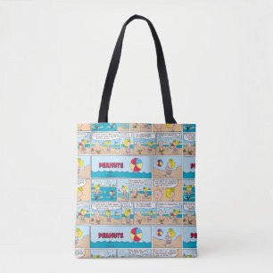 Charlie Brown & Sally At The Beach Tote Bag