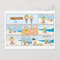 Charlie Brown & Sally Ice Cream At The Beach