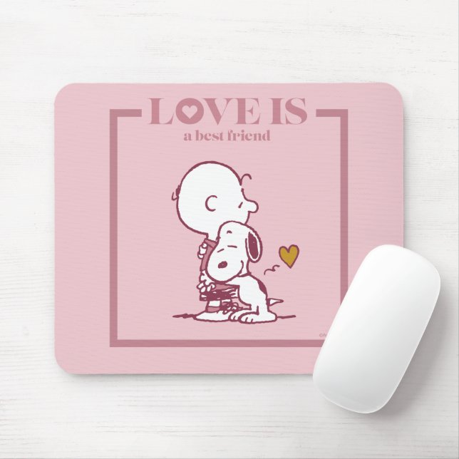 Charlie Brown & Snoopy - Love is a Best Friend Mouse Pad | Zazzle